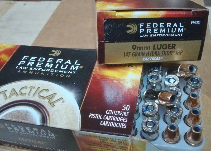 100 Federal 9mm Hydra Shok 147 gr JHP 9 mm Tactical LE P9HS2G1-img-3