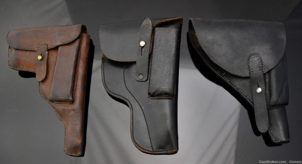 ORIGINAL MISC. LEATHER HOLSTER LOT 1945 DATED, ETC. NO RESERVE-img-0
