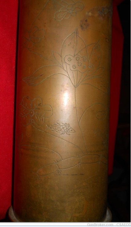 CHINESE IMPERIAL DYNASTY 1911 REVOLUTION TRENCH ART GERMAN 77 CASE-img-11