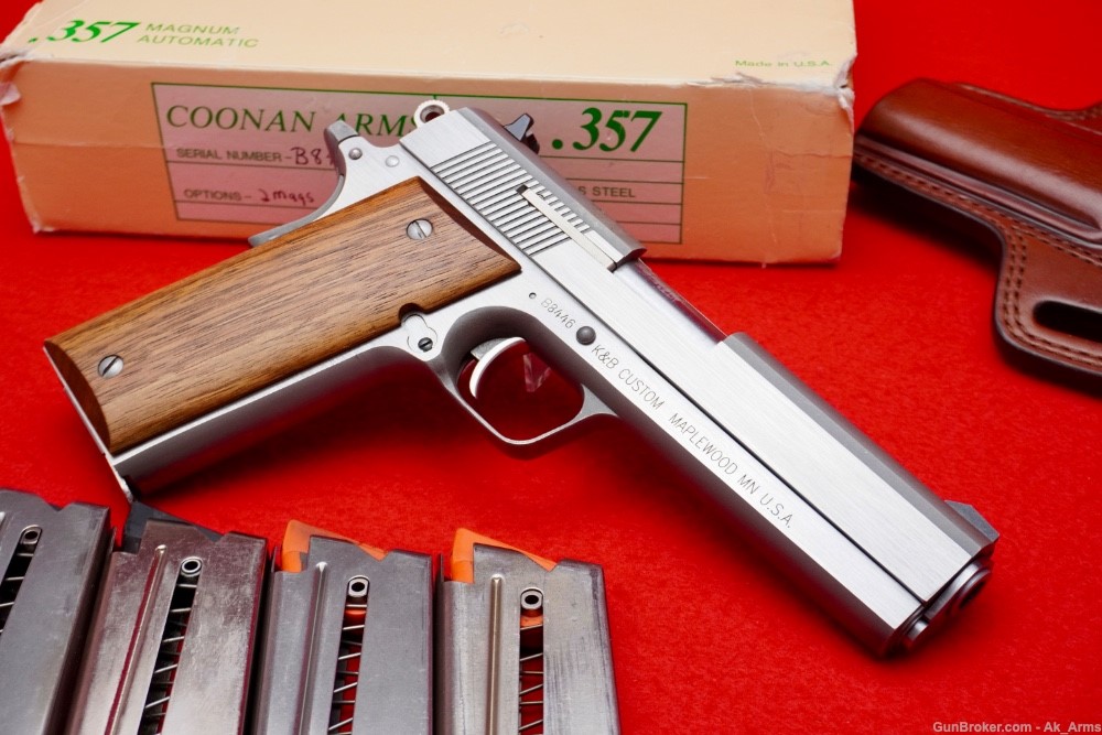 RARE Coonan Arms Model B 1911 .357 Magnum Stainless In Box w/5 Mags!-img-4