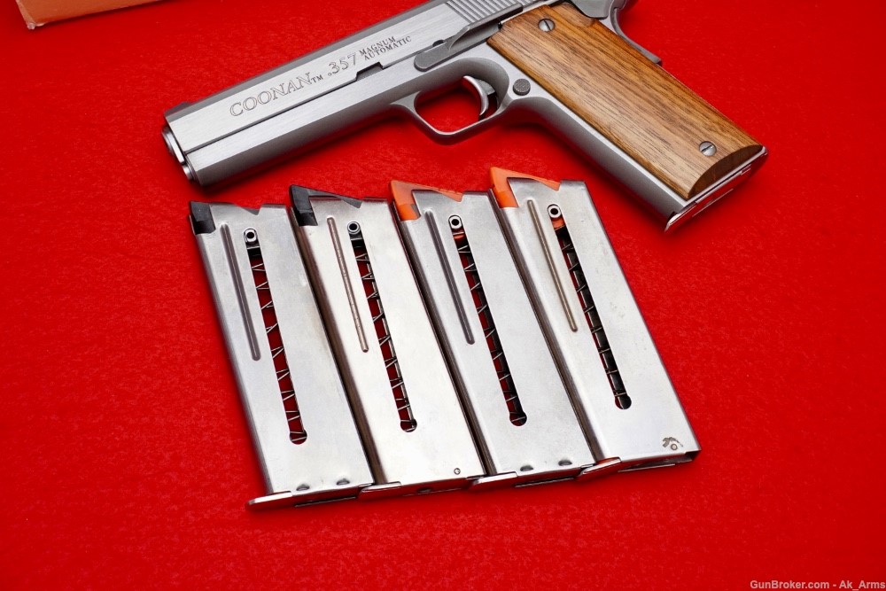 RARE Coonan Arms Model B 1911 .357 Magnum Stainless In Box w/5 Mags!-img-18