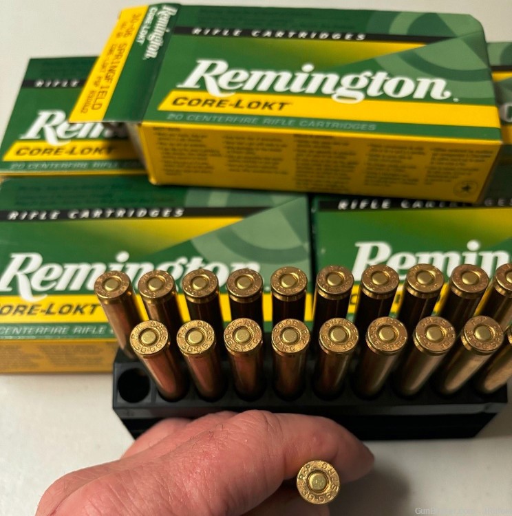 Remington .30-06 Core-Lokt PSP 180 gr  Brass Case 100 Rounds-img-3