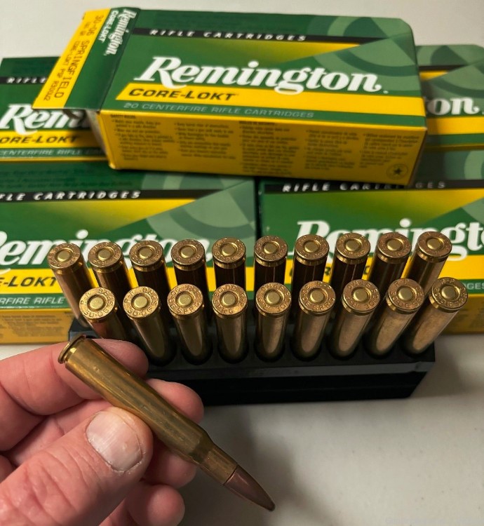 Remington .30-06 Core-Lokt PSP 180 gr  Brass Case 100 Rounds-img-2