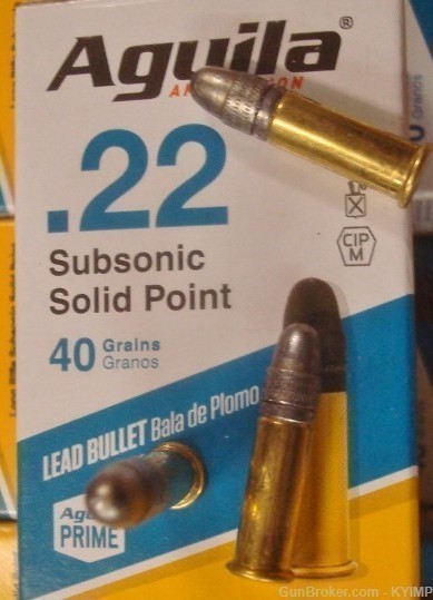 2,000 Aguila 22 LR SUBSONIC SOLID POINT 1025 FPS 40 gr 1B220269-img-3
