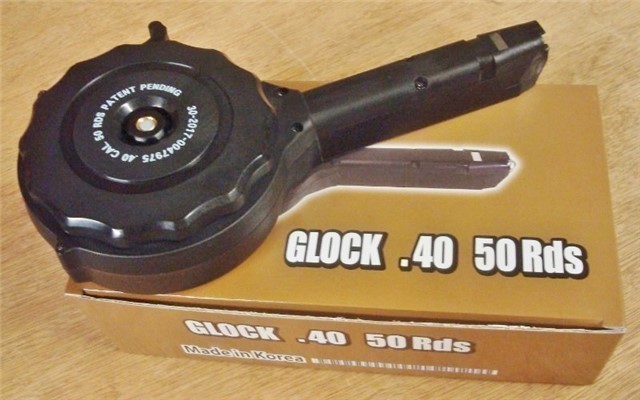 Glock 40 New 50 round Drum mag  Korean made-img-0