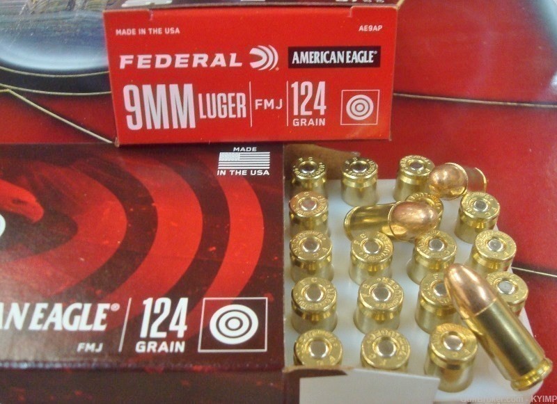 500 FEDERAL 9mm FMJ American Eagle 9 mm 124 gr AE9AP NEW ammunition-img-0