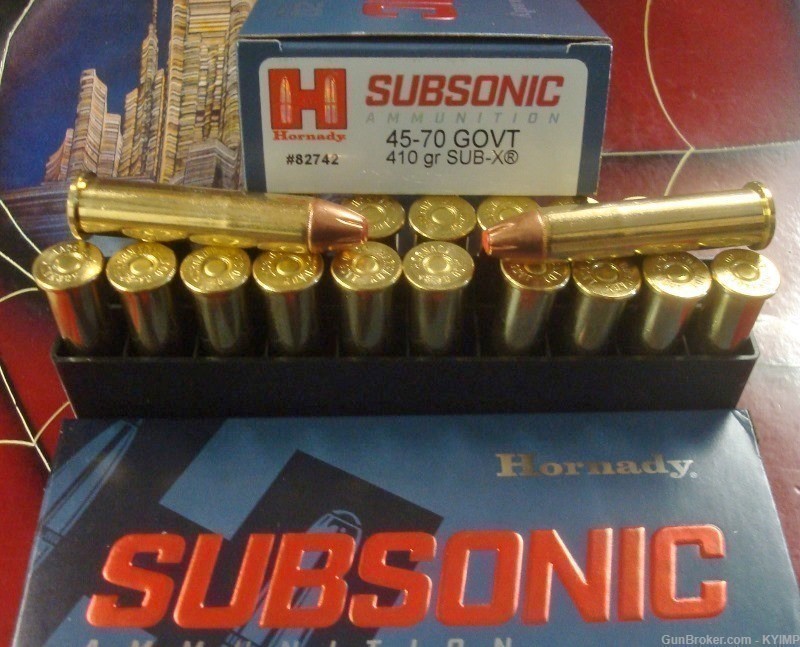 40 HORNADY 45-70 GOVT 410 grain SUBSONIC ammunition 82742-img-0