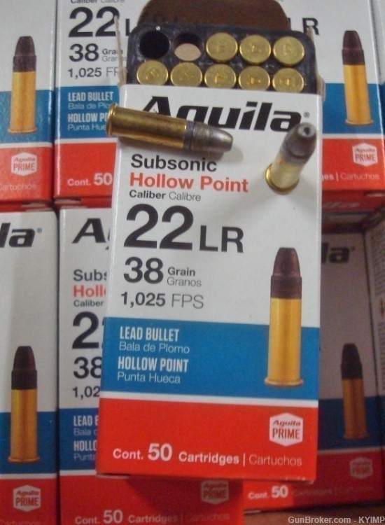 1,000 Aguila 22 LR SUBSONIC HOLLOW POINT 1025 FPS 38 gr 1B220268-img-3