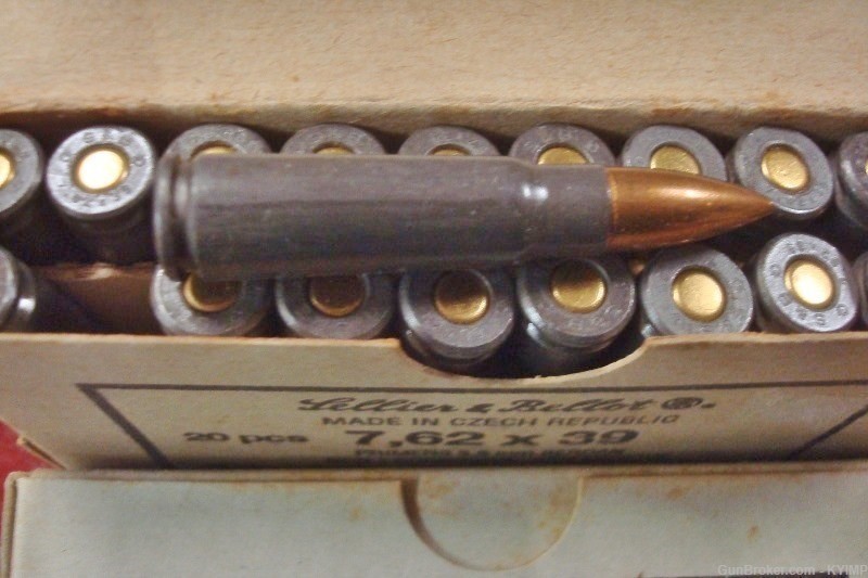 200 Sellier & Bellot 762x39 FMJ 124 gr Factory NEW ammunition-img-1