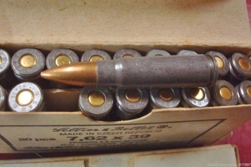 200 Sellier & Bellot 762x39 FMJ 124 gr Factory NEW ammunition-img-3