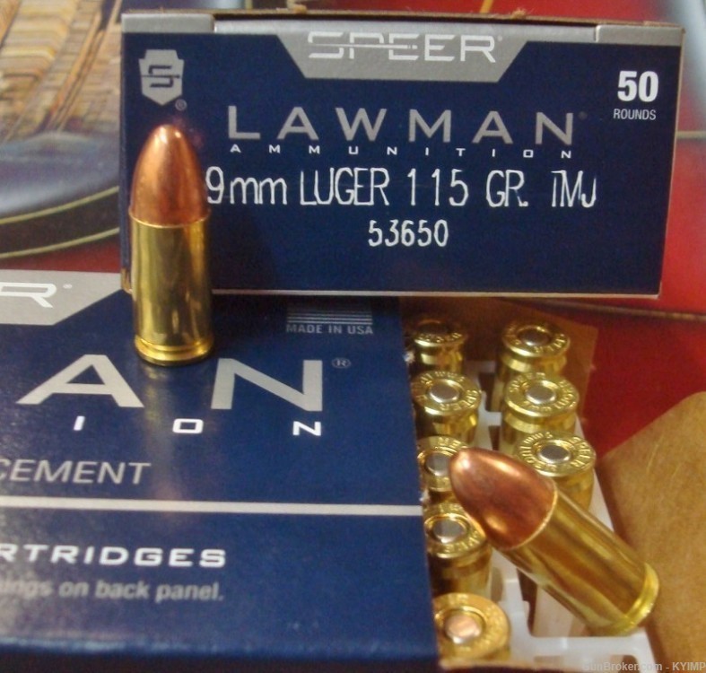200 SPEER 9mm LAWMEN 115 gr TMJ 53650 NEW ammunition-img-3
