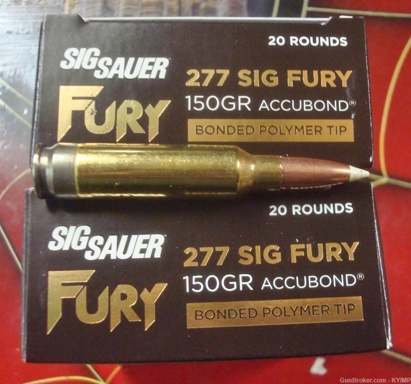 100 SIG SAUER 277 SIG FURY 150 gr Accubond Polymer Tip New Ammunition-img-2