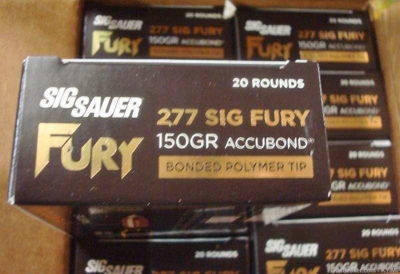 100 SIG SAUER 277 SIG FURY 150 gr Accubond Polymer Tip New Ammunition-img-0
