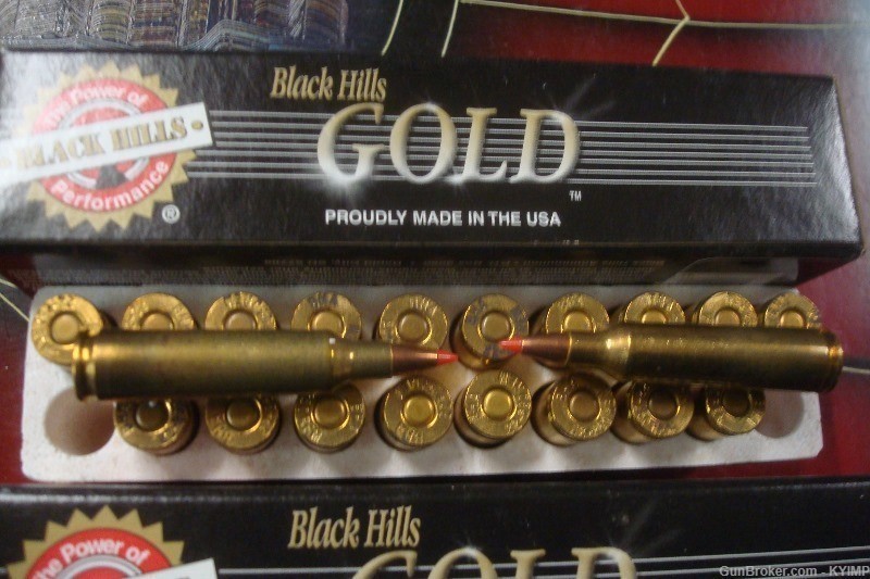 40 BLACK HILLS .22-250 V-Max 50 grain NEW brass cased GOLD ammunition-img-1