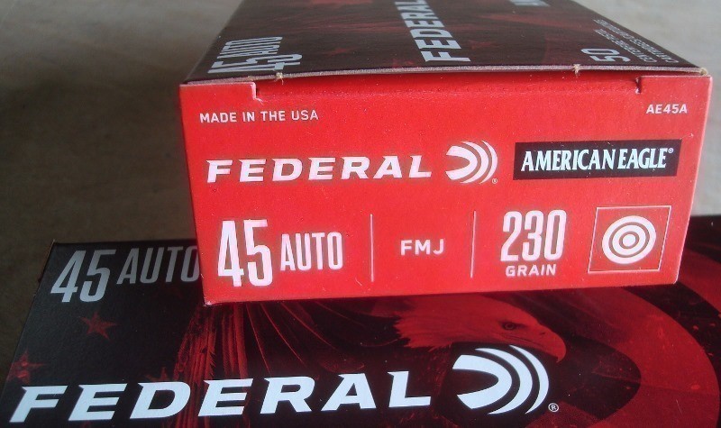 100 Federal American Eagle 45 acp 230 gr FMJ NEW ammunition AE45A-img-0