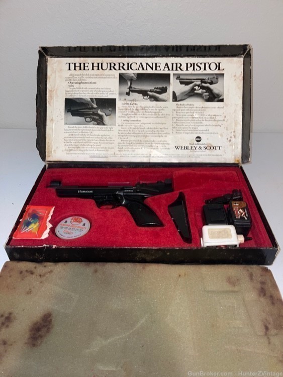 Webley and Scott hurricane .177 air pistol in box!-img-0