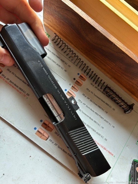 Colt 22LR Conversion Kit slide COMPLETE VINTAGE COLT with mag in wood box!-img-6