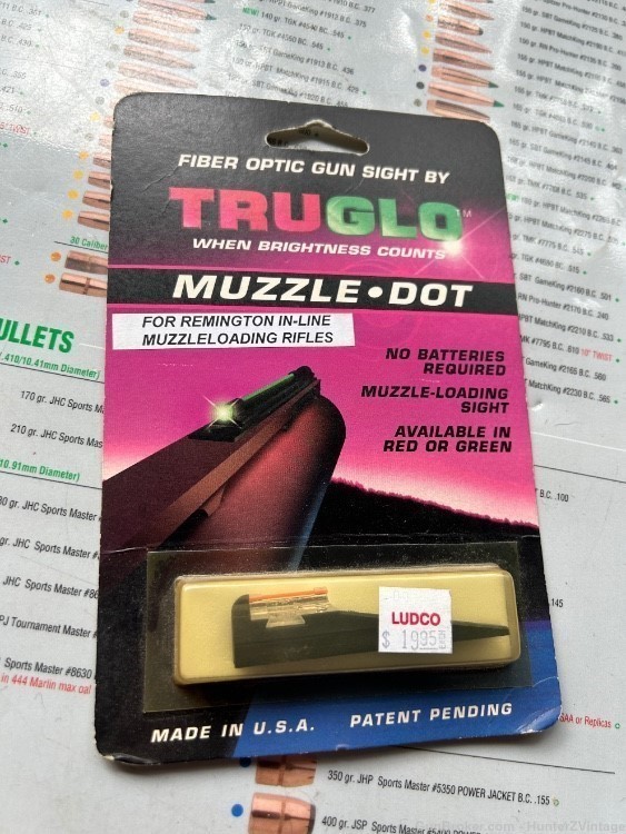 truglo remington muzzleloader inline muzzle dot front fiber optic sight red-img-0