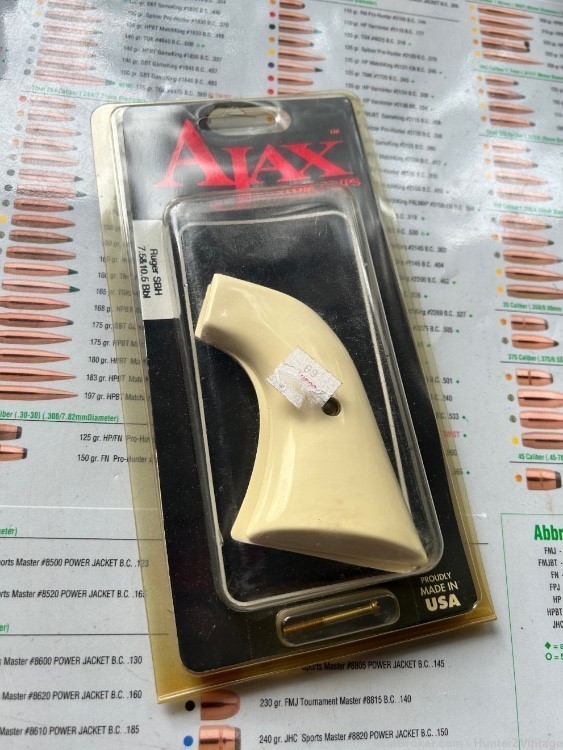 Ajax custom Ruger SUPER BLACK HAWK 7.5” 10” grips ivory polymer-img-0