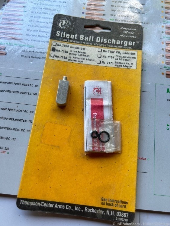 THOMPSON CENTER SILENT BALL DISCHARGER inline adapter 7166 -img-0