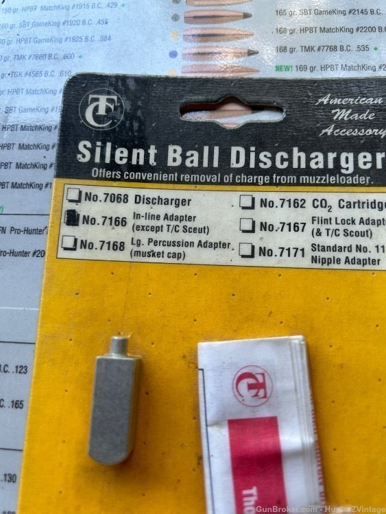 THOMPSON CENTER SILENT BALL DISCHARGER inline adapter 7166 -img-1