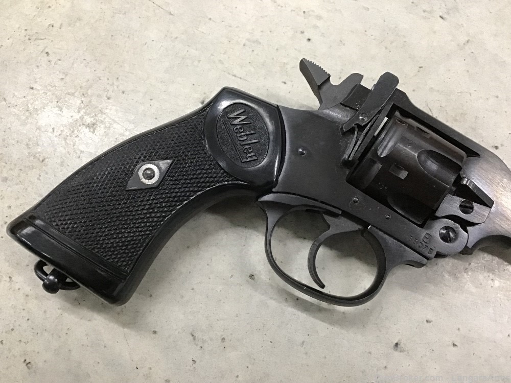 Webley & Scott Mark IV Centennial .38 S&W Revolver With Case Made 1982-img-2