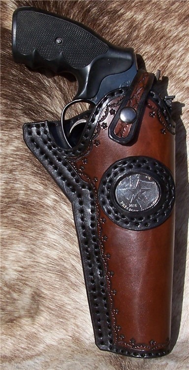 357 - 45LC Ruger Holster Texas Coin-img-0