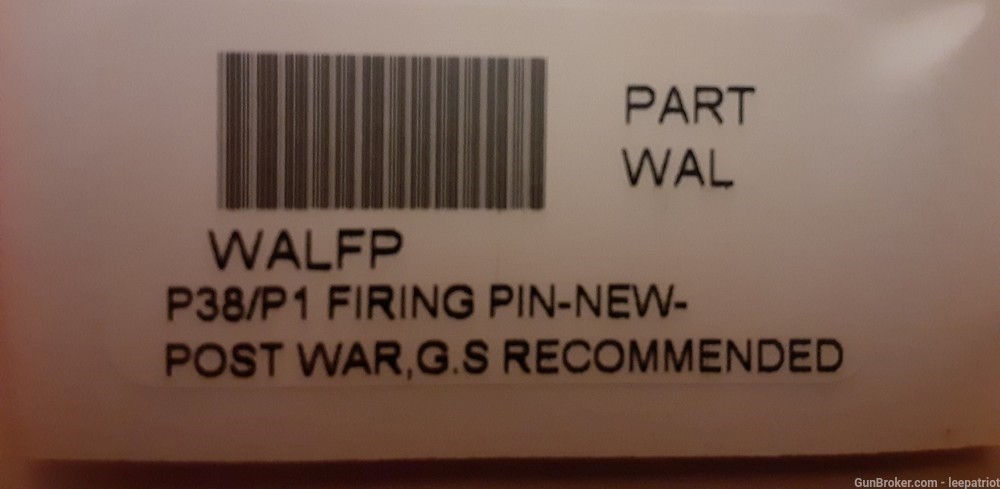 Walther Factory Post War P38 P1 Firing Pin Brand New-img-2