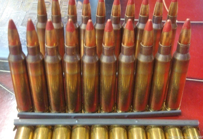 30 rounds US 5.56 FMJ 55 grain brass TRACER RED TIP Ammunition-img-1