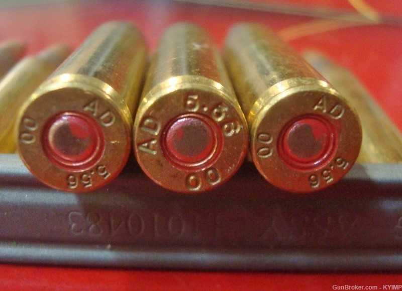 30 rounds US 5.56 FMJ 55 grain brass TRACER RED TIP Ammunition-img-3