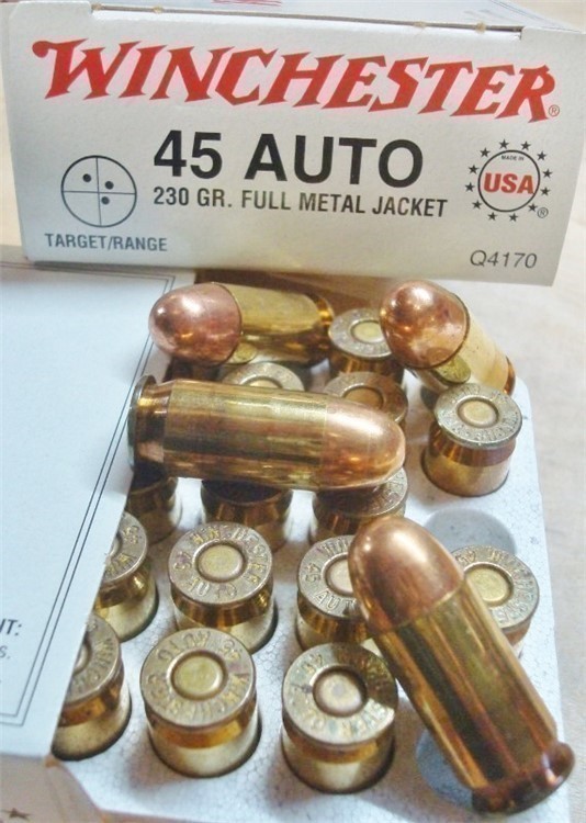 100 Winchester .45 acp 230 gr FMJ 45 NEW ammo Q4170-img-3