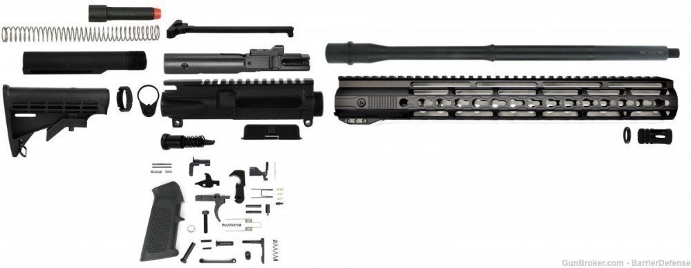 45ACP AR15 U-Build AR45 45 ACP 16" Complete Rifle Kit KeyMod AR-15-img-0