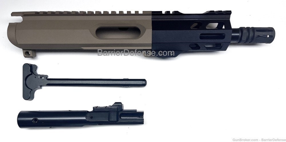 AR15 GLOCK/COLT 9mm 5.5" Pistol FDE Upper Black M-Lok AR-15-img-0