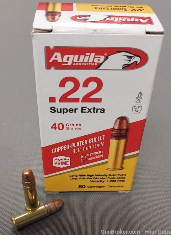 Aguila .22LR Super Extra 40 Grains Solid Point  50-Rd Box-img-1