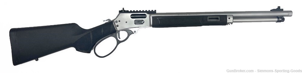 S&W 1854 Series (13812) 19.25" 44Mag 9Rd Lever Action Rifle - Black/Silver-img-1