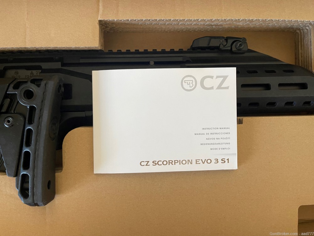 CZ Scorpion Evo 3 S1 Carbine, 16.2"  W/ Faux Suppressor 9mm  08507-img-5