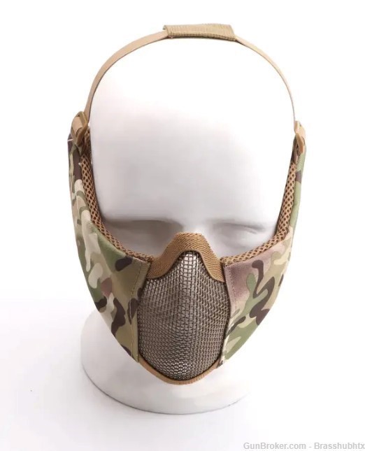 Tactical Wire Mesh Lower Face & Ear Protection Mask-DESERT-img-3