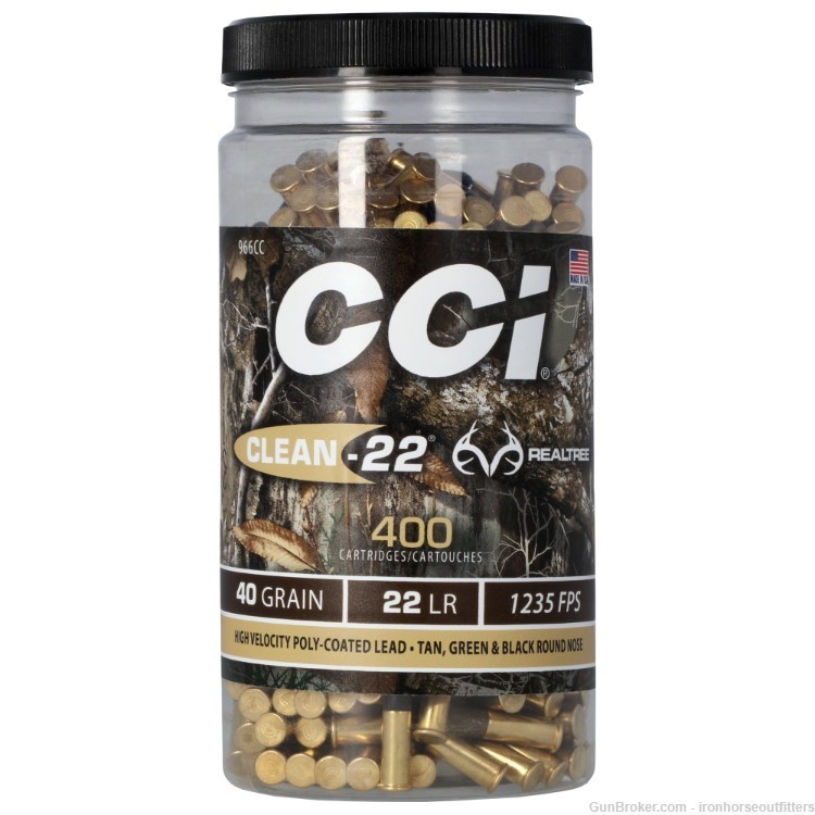 CCI CLEAN-22 .22 LR 40 Grain PRN 400 Rounds-img-0