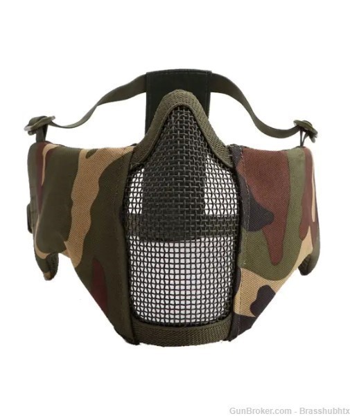 Tactical Wire Mesh Lower Face & Ear Protection Mask- JUNGLE-img-0