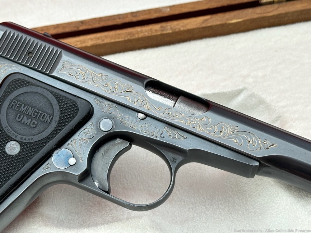 VERY RARE 1920s Remington UMC Model 51 Blue 380 ACP |FACTORY HAND ENGRAVED|-img-8