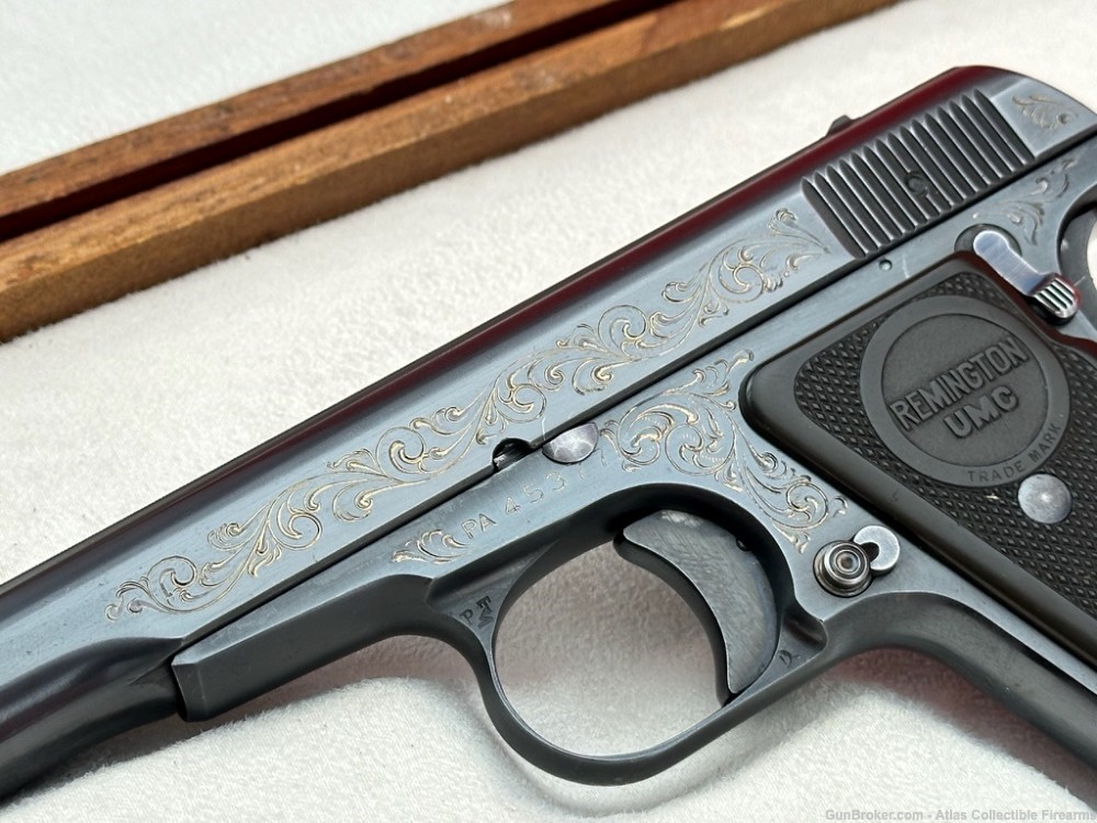 VERY RARE 1920s Remington UMC Model 51 Blue 380 ACP |FACTORY HAND ENGRAVED|-img-3