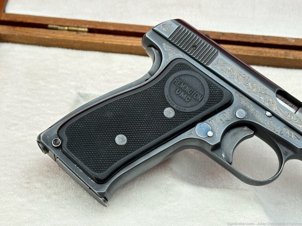 VERY RARE 1920s Remington UMC Model 51 Blue 380 ACP |FACTORY HAND ENGRAVED|-img-10