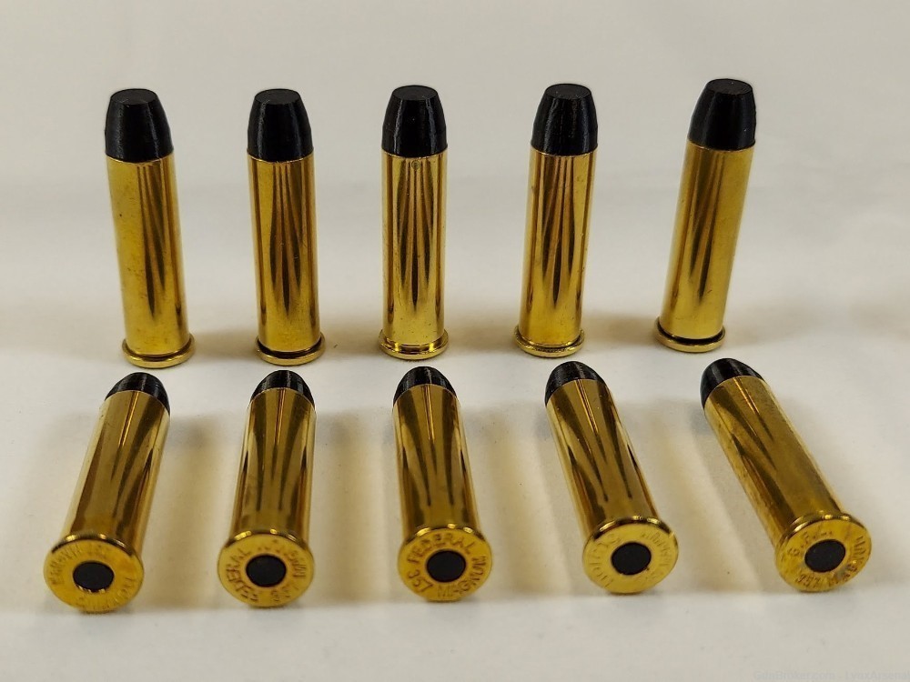 357 Magnum Brass Snap caps / Dummy Training Rounds - Set of 10 - Black-img-0