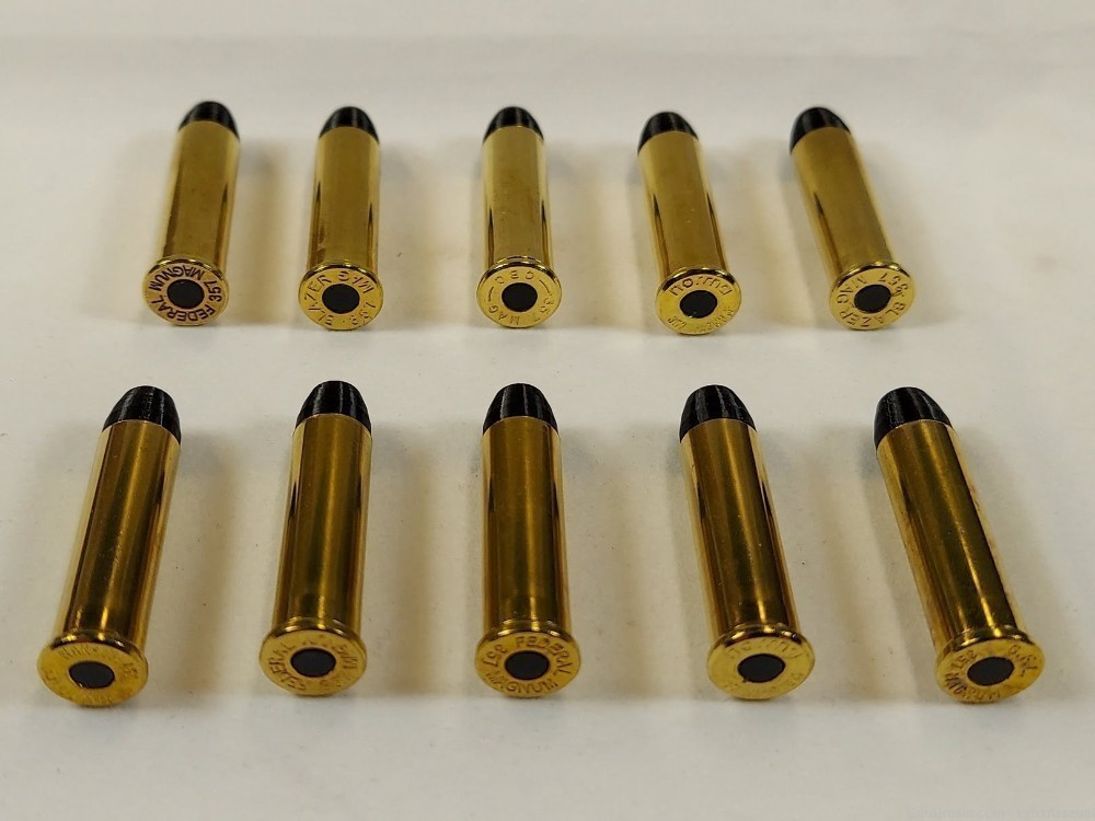357 Magnum Brass Snap caps / Dummy Training Rounds - Set of 10 - Black-img-3