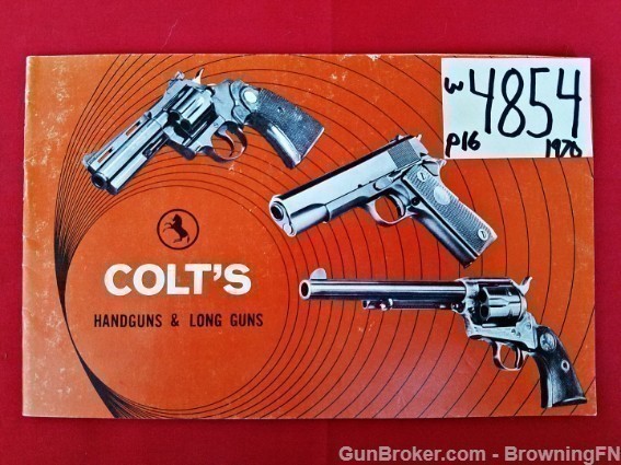 Orig Colt Handguns & Long Guns Catalog 1970-img-0