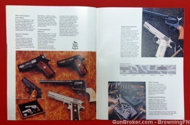 Orig Colt 1987 Catalog Model AR-15 Python 1911 Gold Cup  Single Action Army-img-2