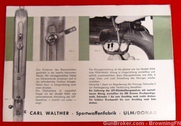 Original Walther 1965 Owers Manual Model UIT-img-1