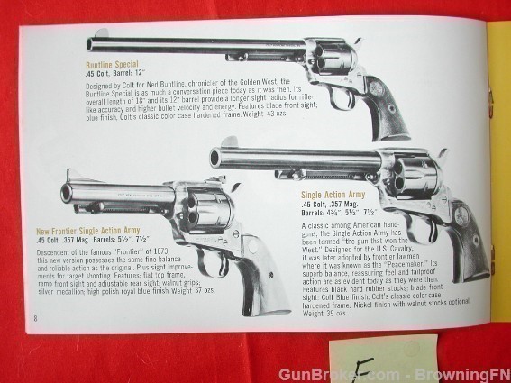 Orig. Colt ALL MODELS Catalog Jan. 1969 Python SAA-img-6