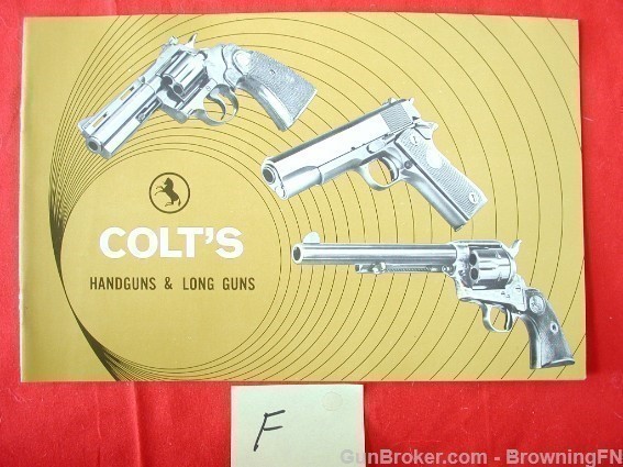 Orig. Colt ALL MODELS Catalog Jan. 1969 Python SAA-img-0
