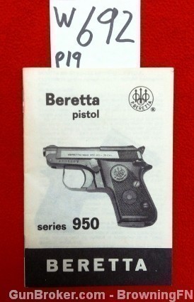 Orig Beretta Series 950 Owners Instruction Manual-img-0